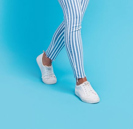 White Retro Sneakers