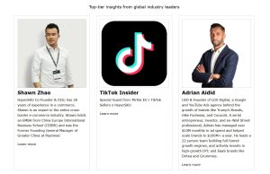Partial lineup of speakers for the HyperSKU Mastermind 2025, featuring top eCommerce experts and global brand founders.