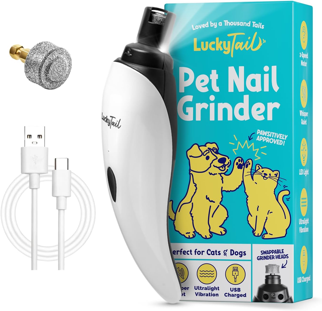 Electric nail grinder for pets, convenient dropshipping pet products.
