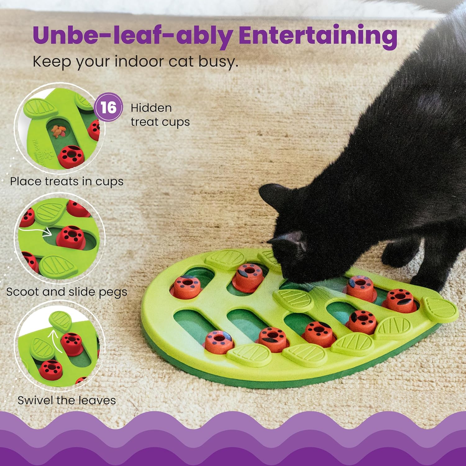 Fun cat puzzle toy to entertain and challenge cats, ideal dropshipping pet products.