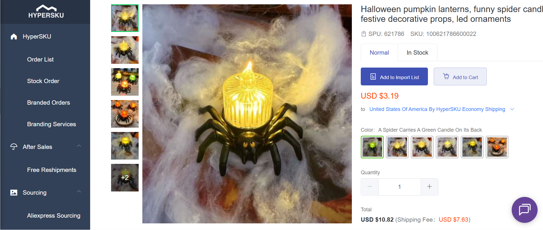 Spider-shaped Halloween lantern with LED lights for spooky party decor