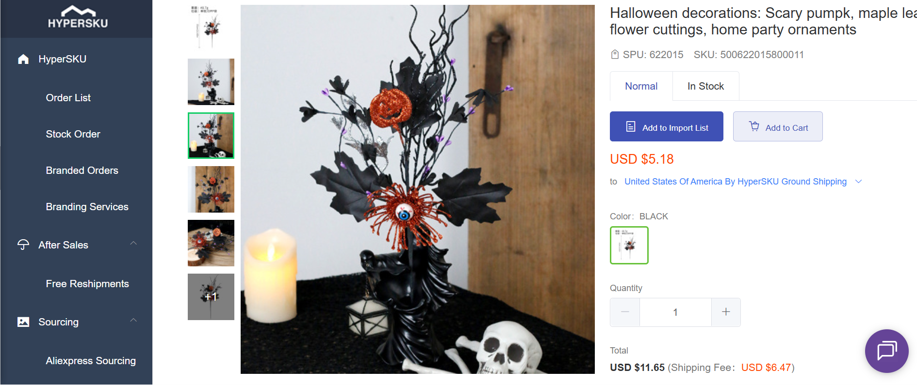 Scary flower decor for Halloween table setup or party decoration