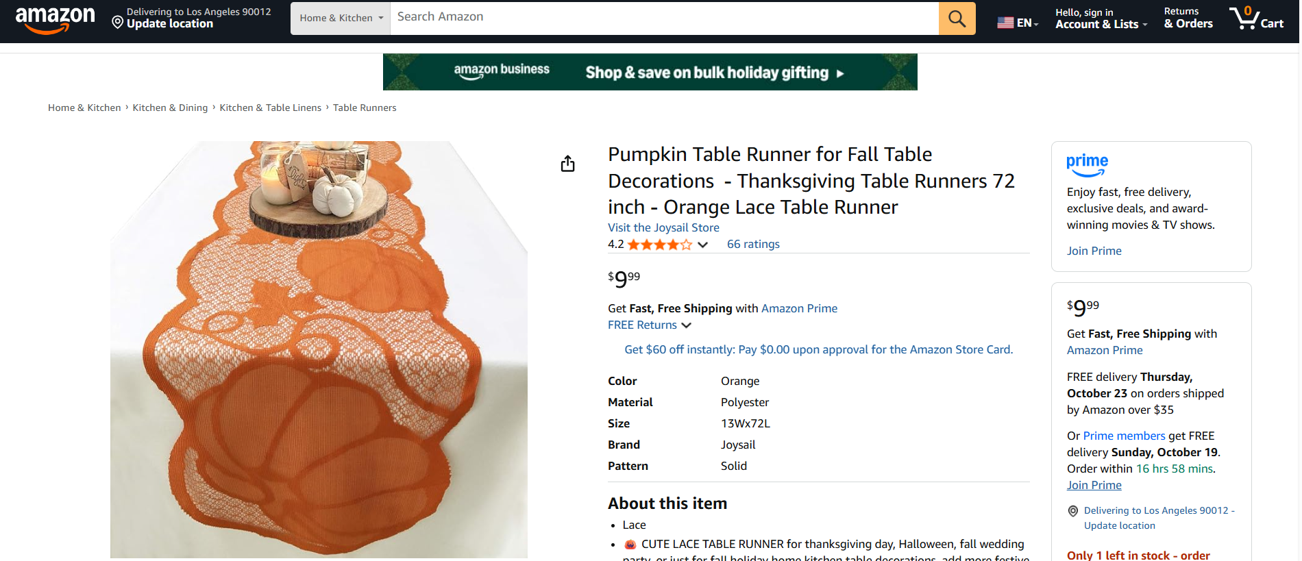 Thanksgiving dropshipping product pumpkin-themed table runner for festive dining