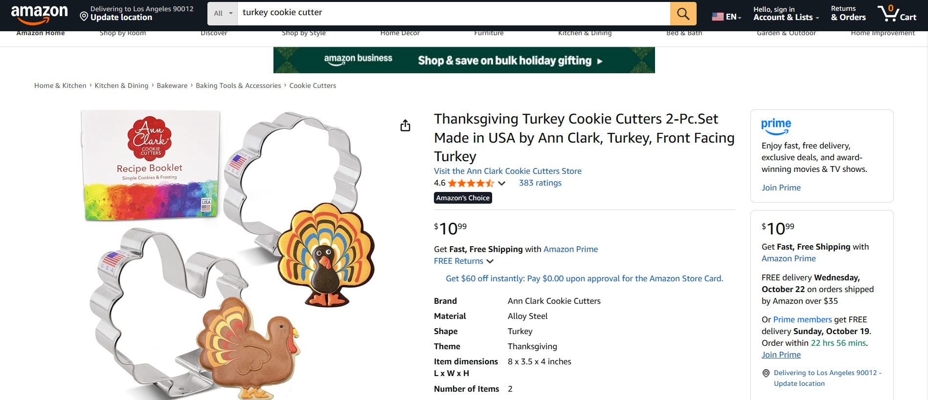 Thanksgiving dropshipping product turkey-shaped cookie cutter set for holiday baking