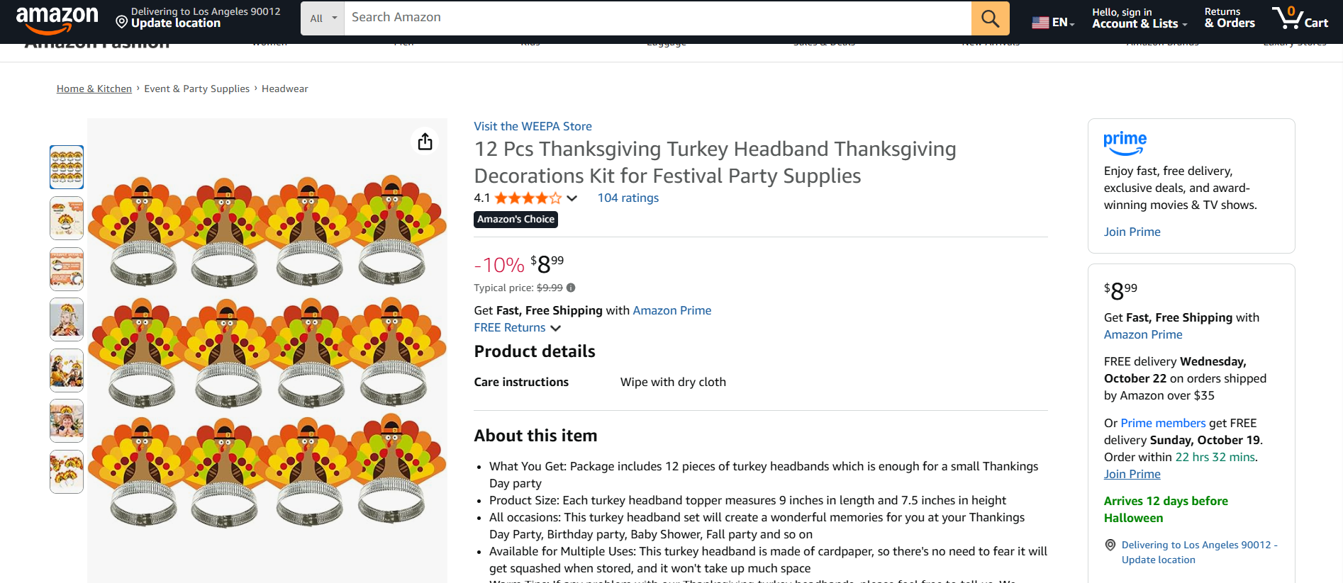 Thanksgiving dropshipping product turkey headband for festive parties and kids