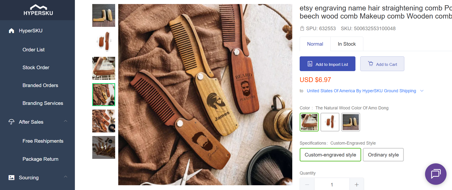 Christmas Dropshipping Product-Wooden Comb