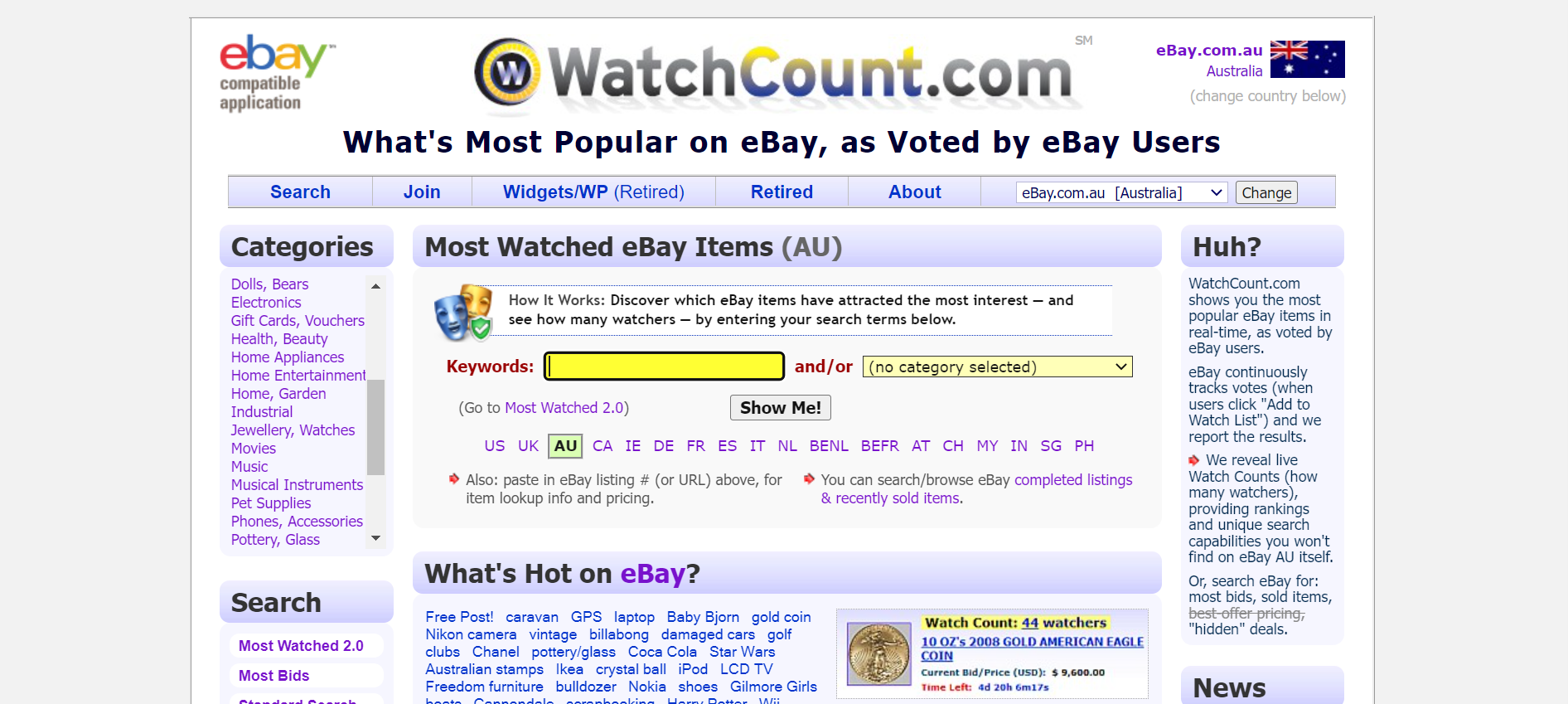 eBay Watch Count